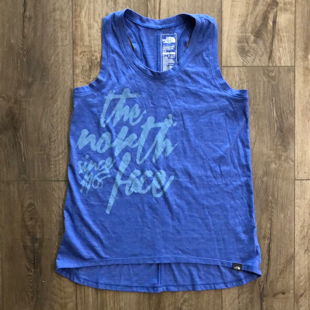 THE NORTH FACE Classic Fit Blue Logo Graphic Sleeveless Tank Top